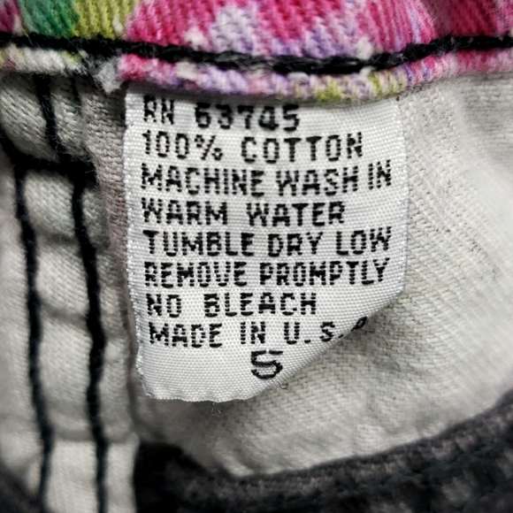 Breaker Vintage Jeans Women's Small High Waisted Pleated Front Floral Patches - Picture 8 of 12